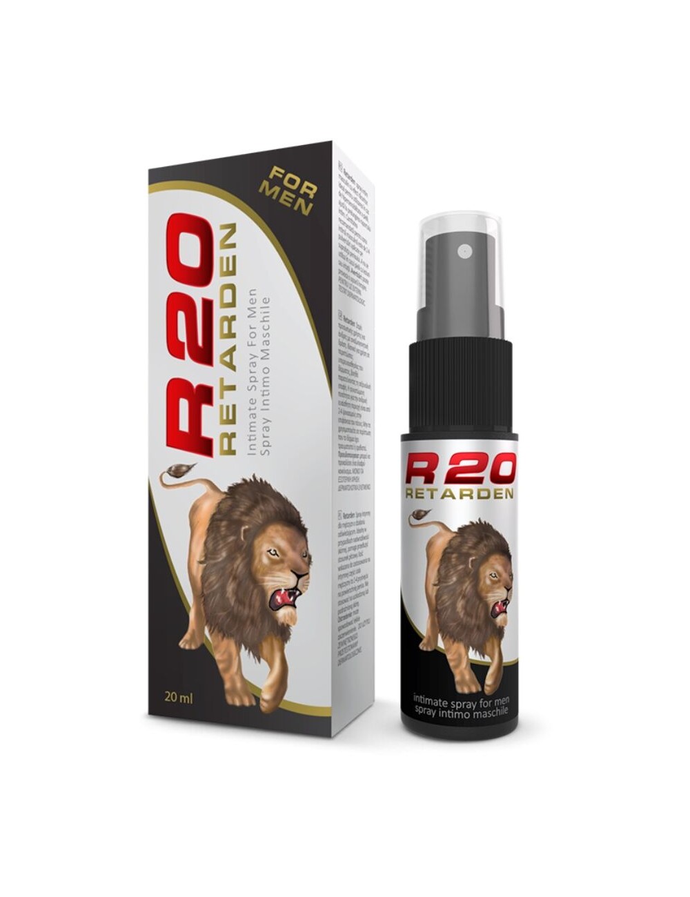 R20 SPRAY RETARDANTE PARA HOMENS EFEITO FRIO 20 ML