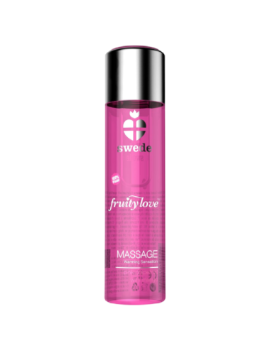 SUECO FRUITY LOVE EFEITO AQUECENTE ÓLEO DE MASSAGEM ROSA FRAMBOESA E RUIBARBO 120 ML.