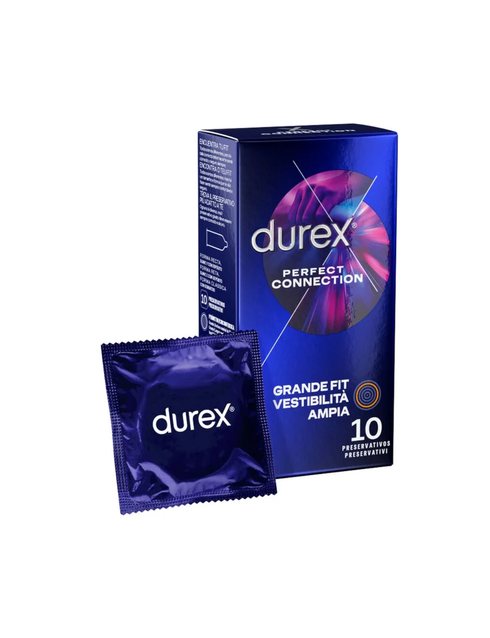 DUREX PERFECT CONNECTION SILICONE EXTRA LUBRIFICAÇÃO 10 UNIDADES