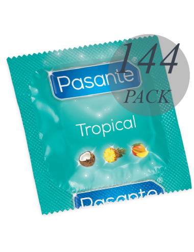 PASANTE CONDOMS TROPICAL SACO 144 UNIDADES