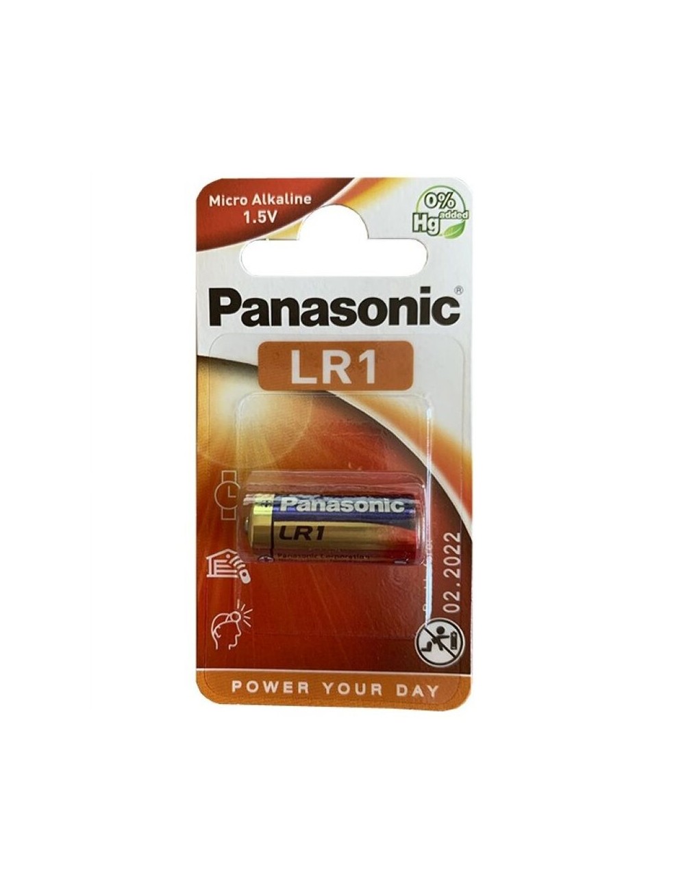 BATERIA ALCALINA PANASÔNICA LR1 1.5V BLISTER 1 UNIDADE