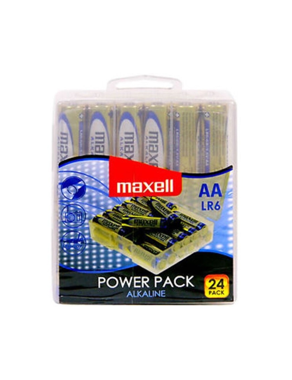 MAXELL PILA ALCALINA AA LR6 PACK*24 PILAS