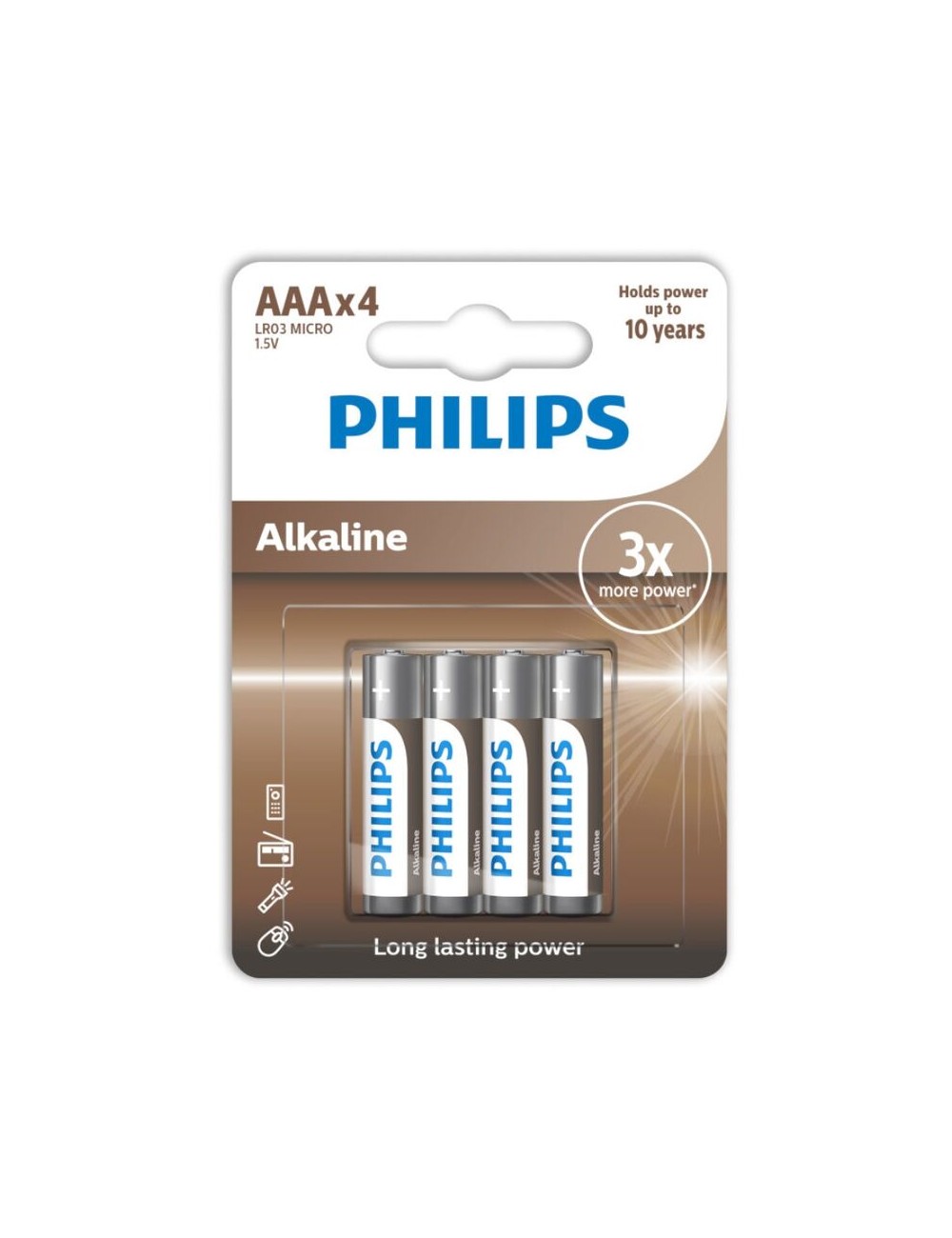 PHILIPS ALKALINE PILA AAA LR03 BLISTER*4 PHILIPS ALKALINE PILA AAA LR03 BLISTER*4