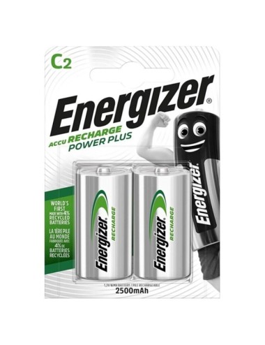 ENERGIZADOR POWER PLUS BATERIA RECARREGÁVEL HR14 C 2500mAh 2 UNIDADE