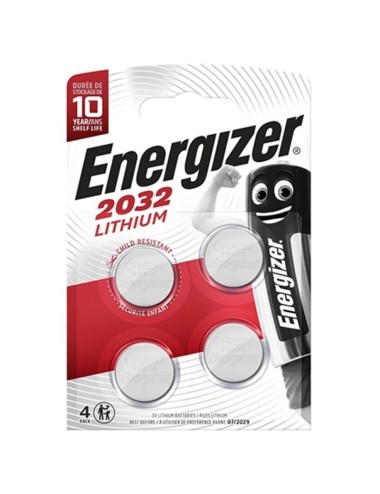 BATERIA DE ENERGIZADOR BOTÃO DE LÍTIO CR2032 UNIDADE 3V 4