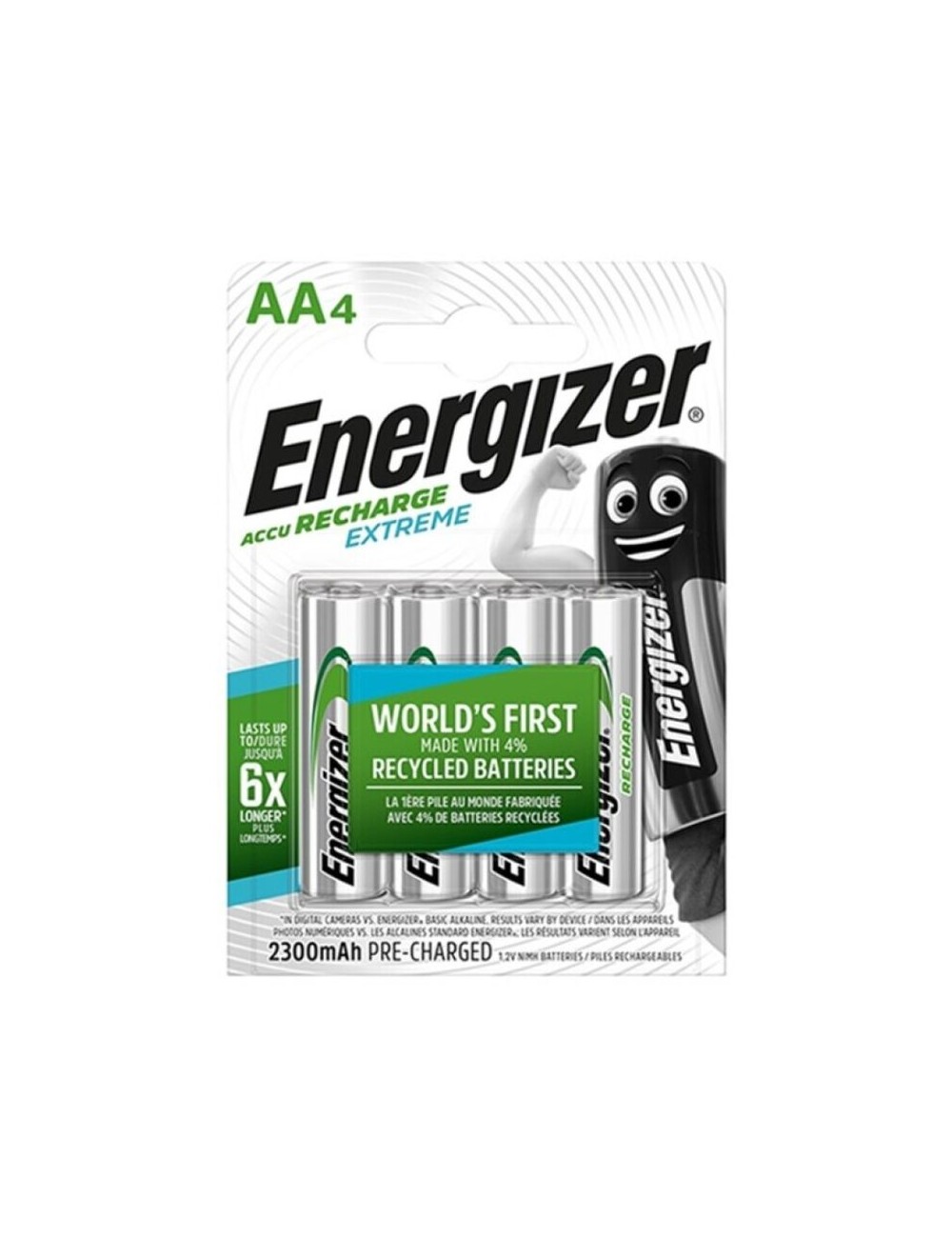 ENERGIZADOR EXTREMO RECARREGÁVEL BATERIA HR6 AA 2300mAh 4 UNIDADE ENERGIZADOR EXTREMO RECARREGÁVEL BATERIA HR6 AA 2300mAh 4 UNIDADE