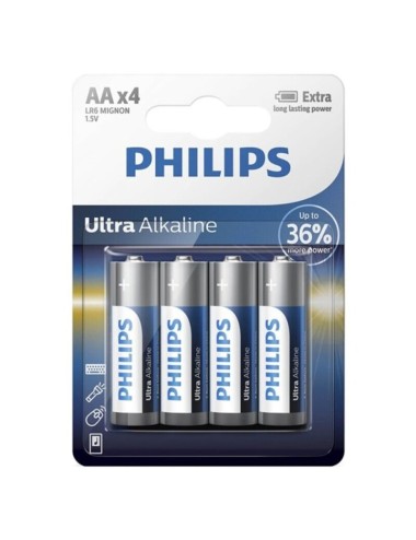 BATERIA PHILIPS ULTRA ALCALINA AA LR6 4 UNIDADE