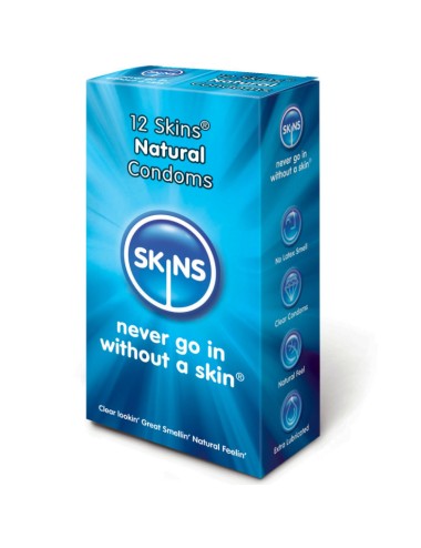 SKINS CONDOM NATURAL PACK 12