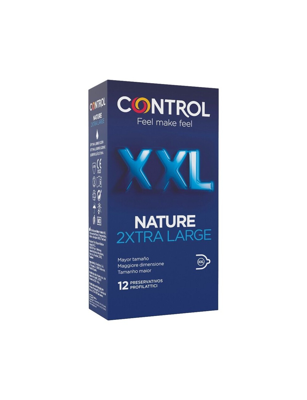 CONTROL NATURE 2XTRA LARGE XXL PRESERVATIVOS - 12 UNIDADES