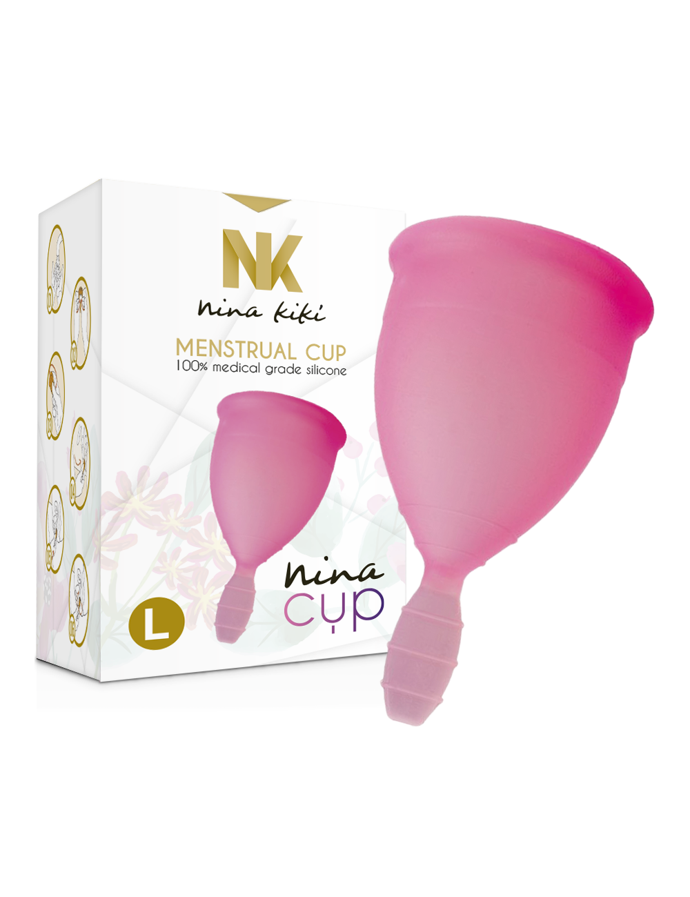 NINA CUP MENSTRUAL CUP TAMANHO L ROSA NINA CUP MENSTRUAL CUP TAMANHO L ROSA