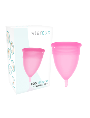 COPA MENSTRUAL STERCUP TAMANHO L ROSA COR SILICONE FDA