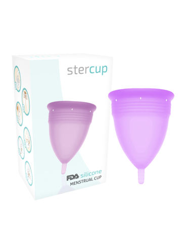 COPA MENSTRUAL STERCUP TAMANHO L COR ROXO SILICONE FDA