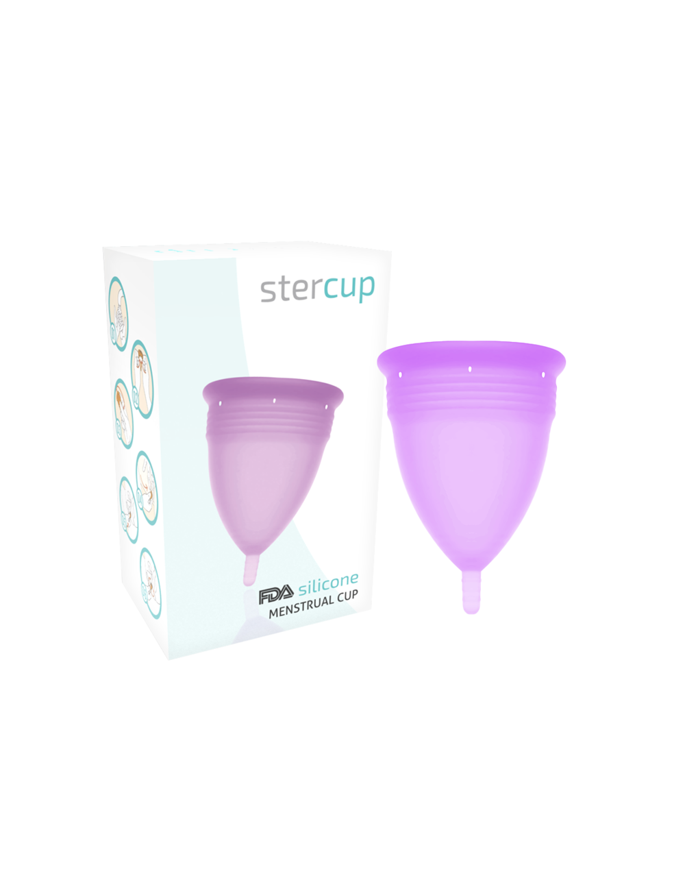 COPA MENSTRUAL STERCUP TAMANHO L COR ROXO SILICONE FDA COPA MENSTRUAL STERCUP TAMANHO L COR ROXO SILICONE FDA