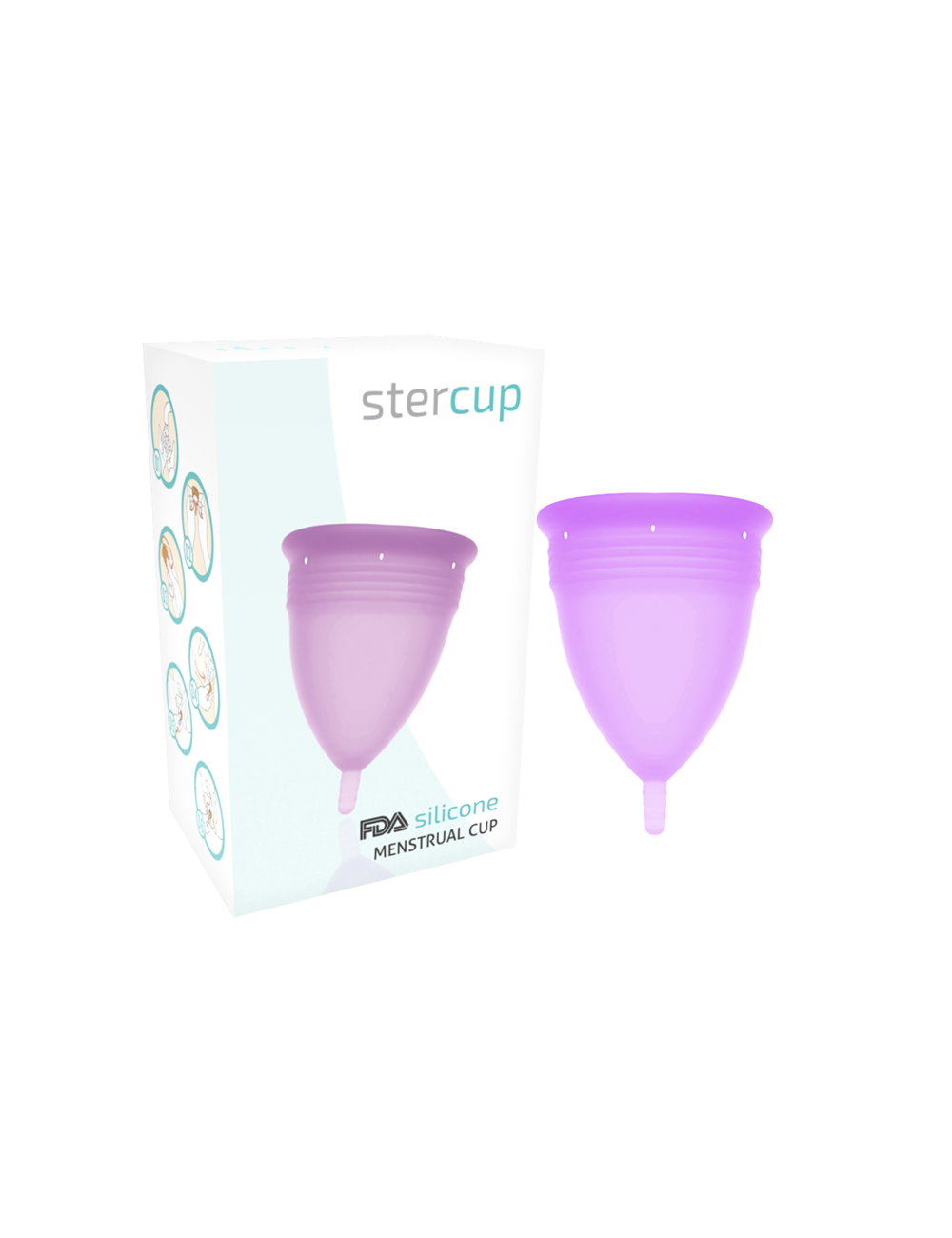 STERCUP MENSTRUAL CUP TAMANHO S COR PURPLE FDA SILICONE