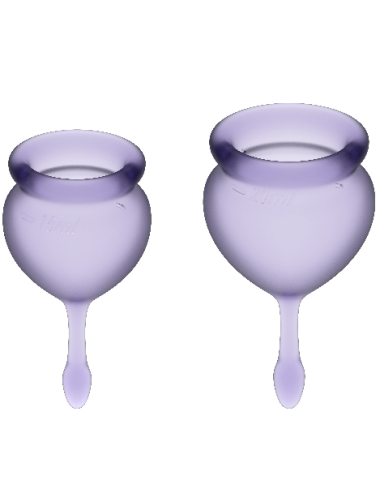 SATISFYER SENTIR BOM MENSTRUAL CUP ROXO 15 + 20ML