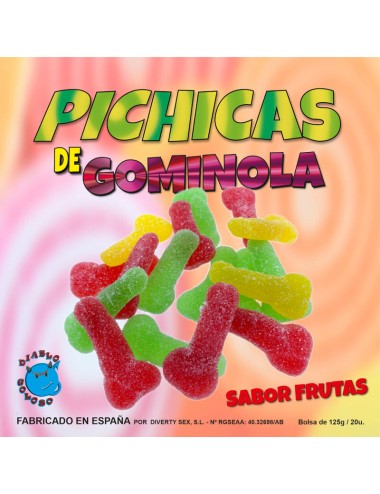 DIABLO PICANTE - GOMA PÊNIS FRUTAS COM AÇÚCAR