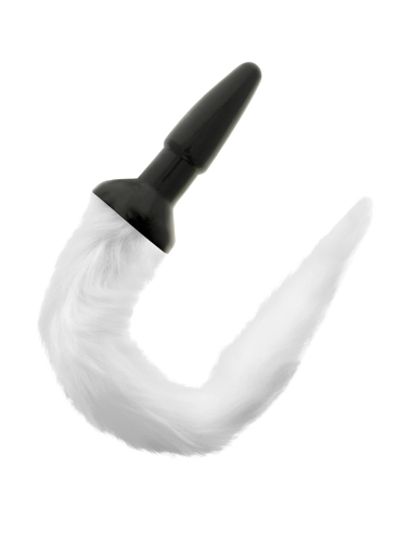 DARKNESS TAIL BUTT SILICONE PLUG -WHITE