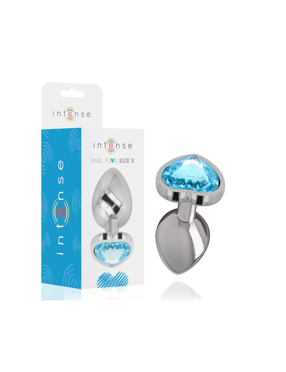 INTENSE - PLUG ANAL METAL ALUMÍNIO CORAÇÃO N AZUL TAMANHO S INTENSE - PLUG ANAL METAL ALUMÍNIO CORAÇÃO N AZUL TAMANHO S