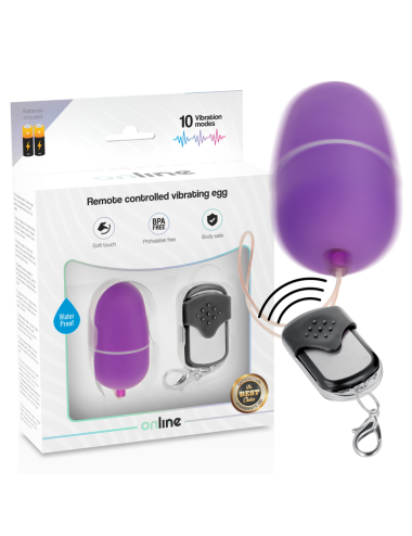 OVO VIBRANTE DE CONTROLE REMOTO ONLINE M - ROXO