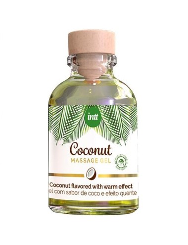 INTT - GEL DE MASSAGEM VEGANO COM SABOR DE COCO E EFEITO AQUECENTE