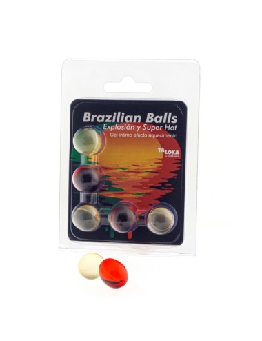 TALOKA - 5 BOLAS BRASILEIRAS GEL EXCITANTE EFEITO SUPER QUENTE