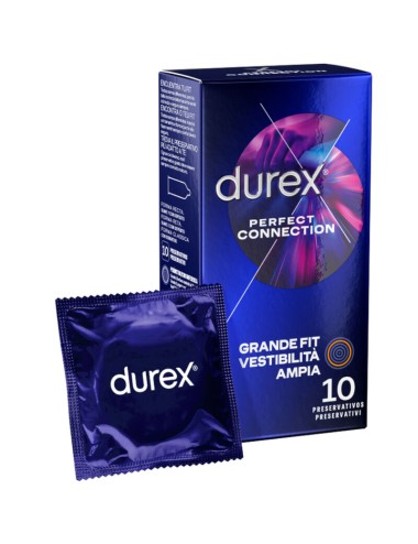 DUREX PERFECT CONNECTION SILICONE EXTRA LUBRIFICAÇÃO 10 UNIDADES