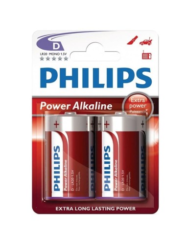 PHILIPS POWER ALKALINE PILA D LR20 BLISTER * 2