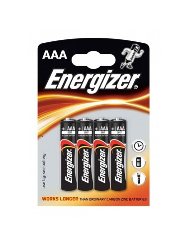 ENERGIZADOR ALCALINA BATERIA ALCALINA AAA LR03 BLISTER * 4