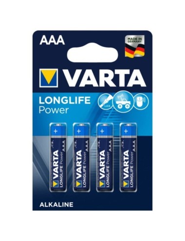 BATERIA ALCALINA DE POTÊNCIA VARTA LONGLIFE AAA LR03 4 UNIDADE