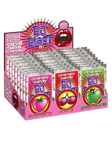 PIPEDRAMS BJ BLAST - MORANGO / CEREJA E MAÇÃ VERDE - DISPLAY - 36 PC