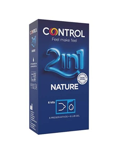 CONTROL DUO NATURA 2-1 PRESERVATIVO + GEL 6 UDS