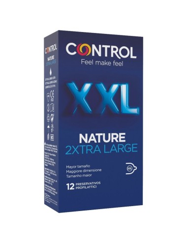 CONTROL NATURE 2XTRA LARGE XXL PRESERVATIVOS - 12 UNIDADES