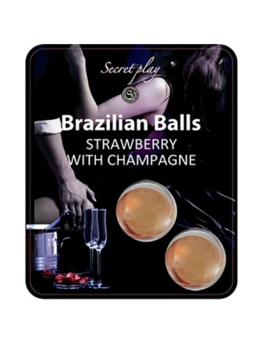 CONJUNTO DE BOLAS BRASILEIRAS SECRETPLAY MORANGO E CHAMPANHE