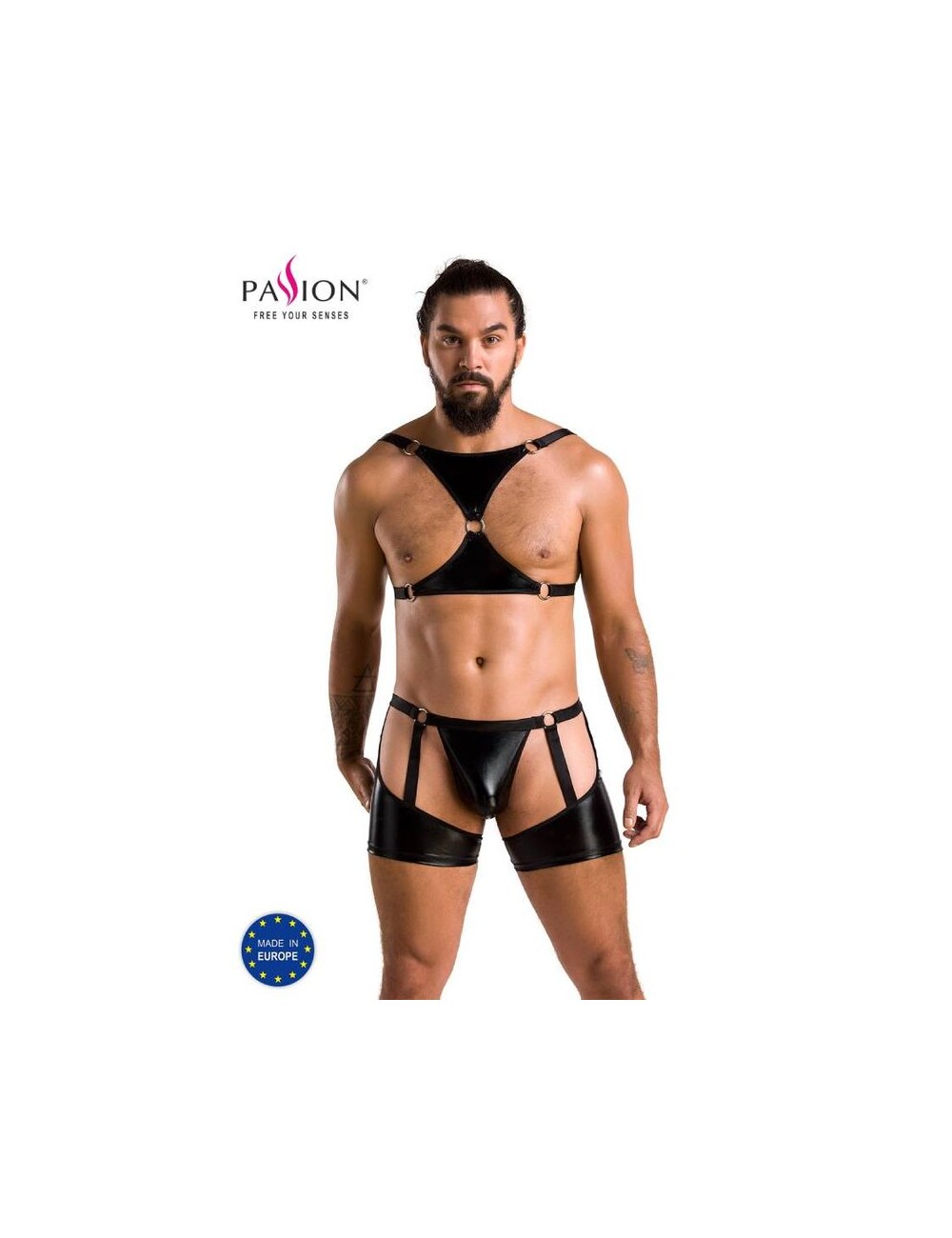 PASSION 047 CONJUNTO ARON PRETO S/M PASSION 047 CONJUNTO ARON PRETO S/M