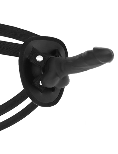 ARNÊS COCK MILLER + DENSIDADE DE SILICONE COCKSIL ARTICULÁVEL PRETO 13 CM