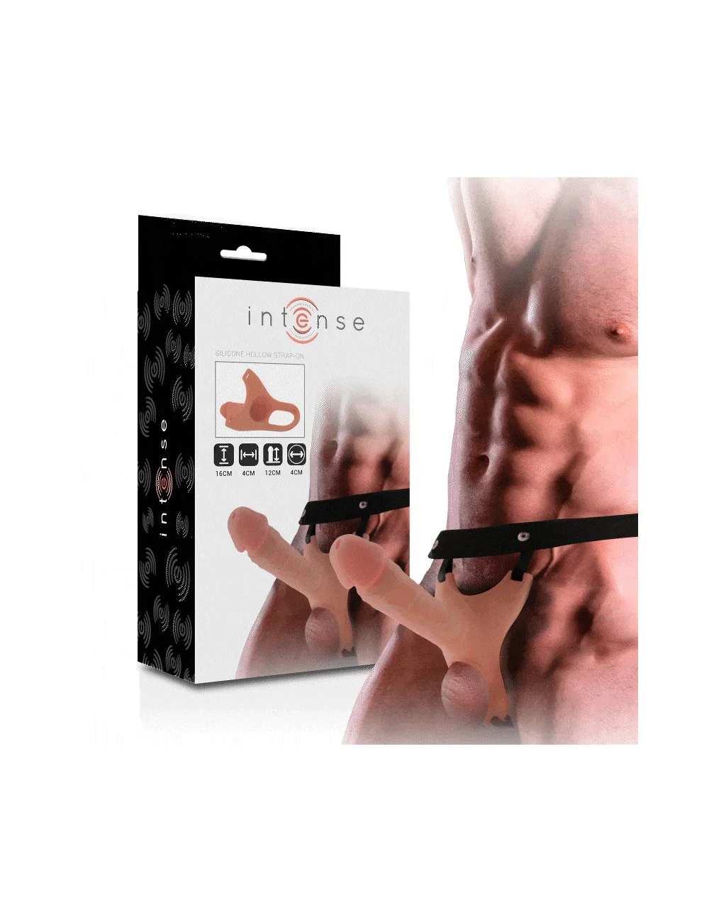 INTENSO - EXTENSO DE SILICONE OCO STRAP-ON 16 X 3