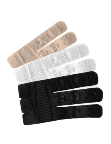 BYEBRA -FLEXIBLE BRA EXTENDERS 3 HOOK 4 UNITS