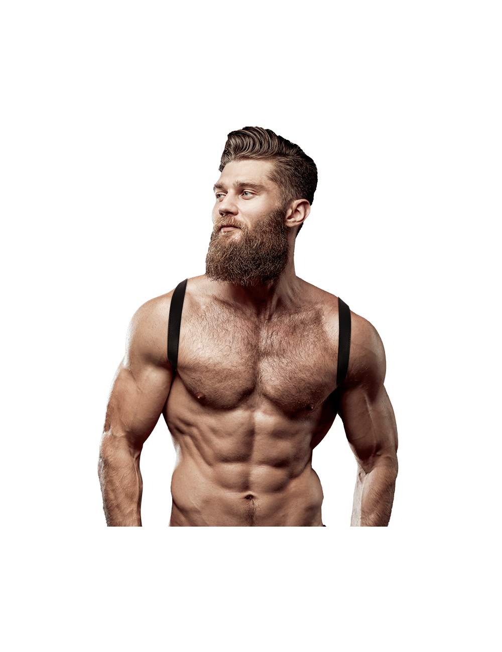 FETISH SUBMISSIVE ATTITUDE - ECO LEATHER BACK STRAP HARNESS MEN