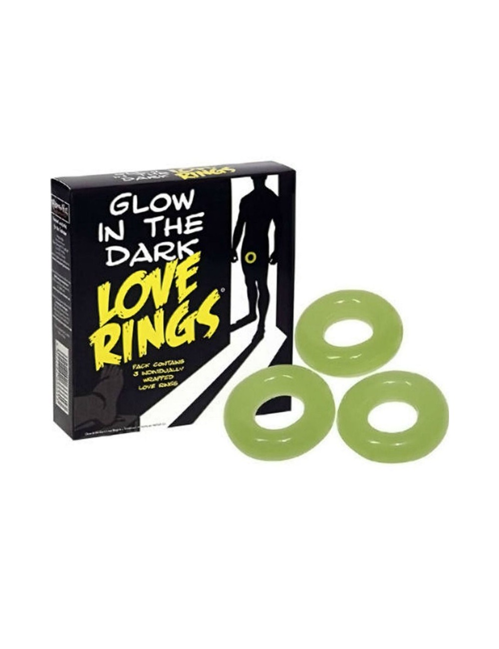 SPENCER & FLEETWOOD GLOW IN THE DARK 3 LOVE RINGS SPENCER & FLEETWOOD GLOW IN THE DARK 3 LOVE RINGS