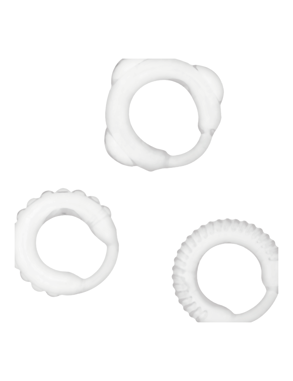 ADDICTED TOYS SET 3 ANILLOS PENE CLEAR ADDICTED TOYS SET 3 ANILLOS PENE CLEAR