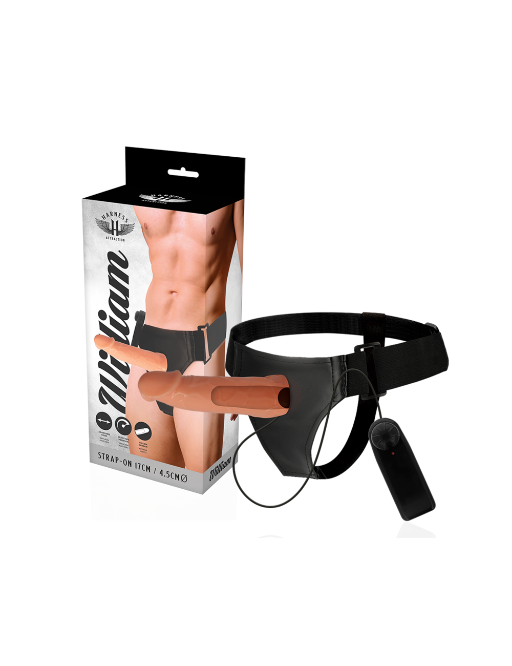 HARNESS ATTRACTION ÁRNES HUECO WILLIAN CON VIBRADOR 17 X 4.5CM HARNESS ATTRACTION ÁRNES HUECO WILLIAN CON VIBRADOR 17 X 4.5CM
