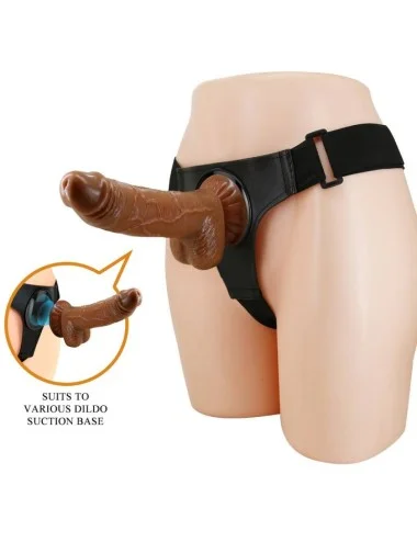 PRETTY LOVE - ARNÊS CUECAS UNIVERSAL ARNÊS COM DILDO MICHEAL 20 CM PRETO