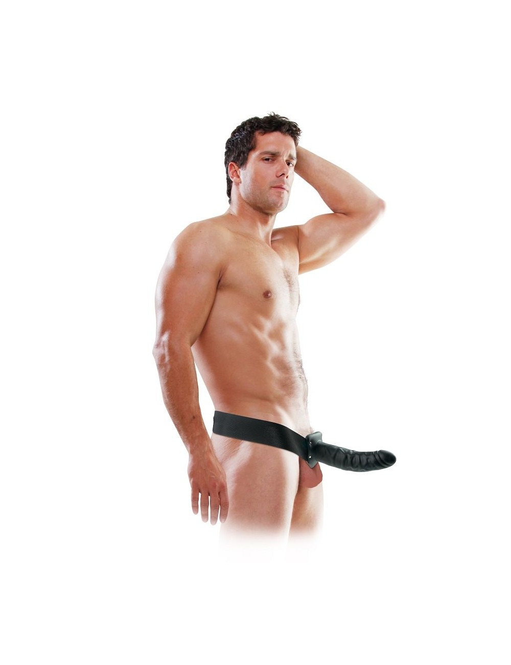 FETISH FANTASY 19 CM HOLLOW STRAP-ON BLACK