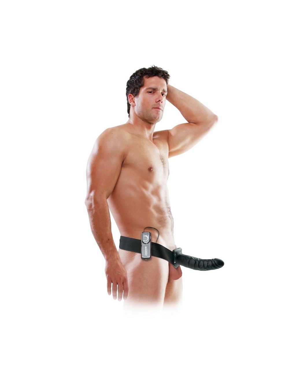 FETISH FANTASY 19 CM VIBRATÓRIO HOLLOW STRAP-ON PRETO FETISH FANTASY 19 CM VIBRATÓRIO HOLLOW STRAP-ON PRETO