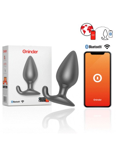 ONINDER VIBRATING ANAL PLUG PRETO - APLICATIVO GRATUITO