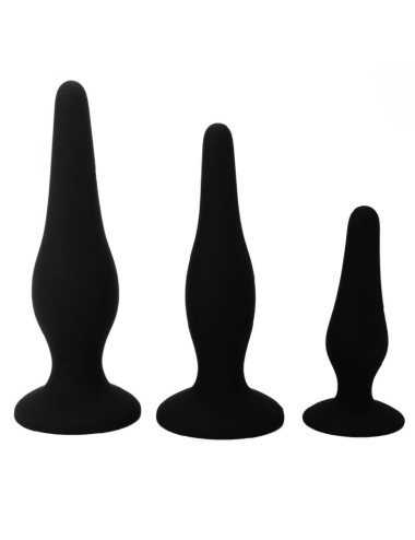 BONITO INFERIOR - PLUGUES DE SILICONE DO KIT ANAL DO INICIANTE