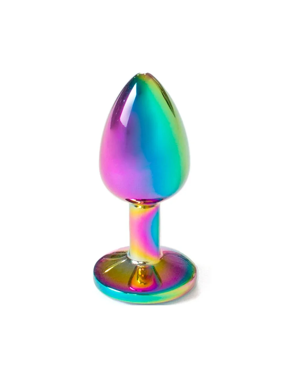 SECRET PLAY - METAL BUTT PLUG ARCO-ÍRIS TAMANHO PEQUENO 7 CM