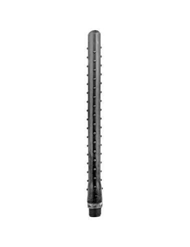 ALL BLACK RIDGED SILICONE ANAL DOUCHE 27CM