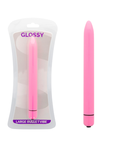 GLOSSY SLIM VIBRADOR ROSA INTENSO