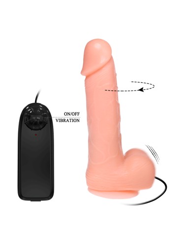 DONG DILDO REALISTICO VIBRACION Y ROTACION 20 CM